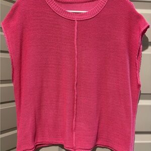 SHEIN Hot Pink Sleeveless Knit Top